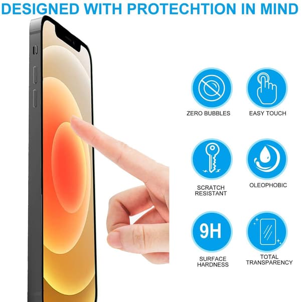 Näytönsuoja iPhone 12 / 12 Pro karkaistusta lasista