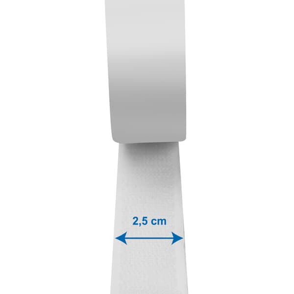 Velcro dobbeltsidet 25mm 5 meter Hvid