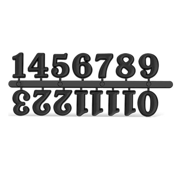 Kellon numerolevy - 2cm DIY roomalainen numerojoukko Black