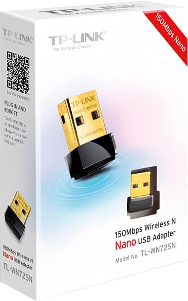 Wireless network card nanosize USB 150Mbps 802.11b/g/n black