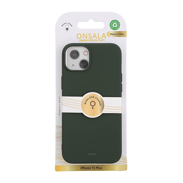 Back Sil Touch Recycled MagSerie iPhone 15 Plus Olive Green