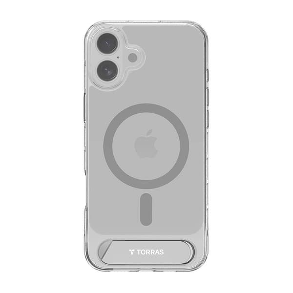 Etui Torras Pstand -sarja iPhone 16 Plus:lle (läpinäkyvä)