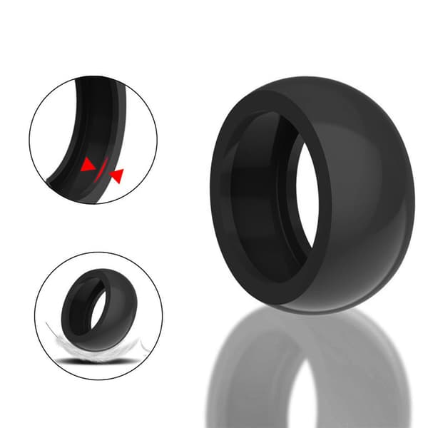 Støtsikkert silikondeksel til Oura Ring Gen 3 Black S