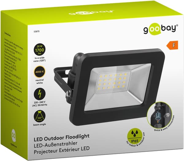 LED udendørs projektør, 20 W
