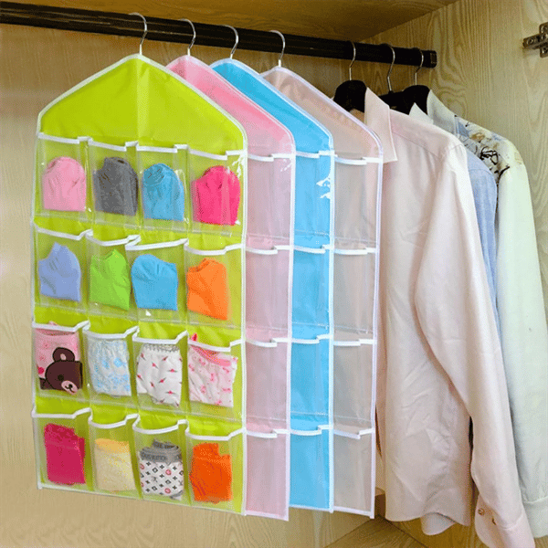 Ripustettava järjestäjä - 16 taskua MultiColor