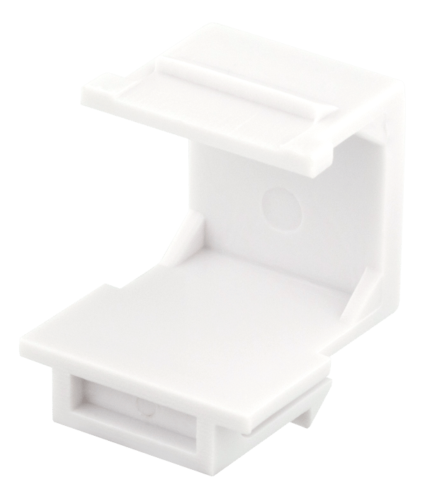 Blank cover for Keystone ports, 5-pack, white