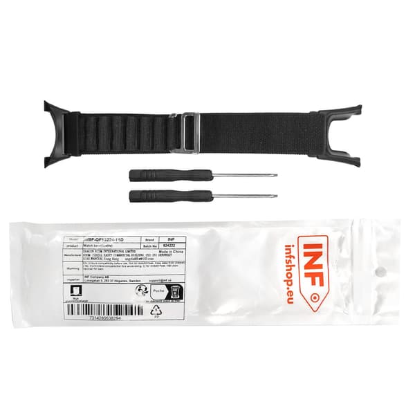 Nylon kellon ranneke Suunto Ambit 3:lle Black