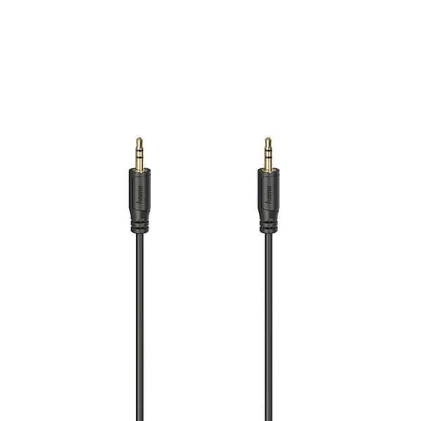 Lydkabel Flexi-Slim 3,5mm-3,5mm Guld Sort 0,75m