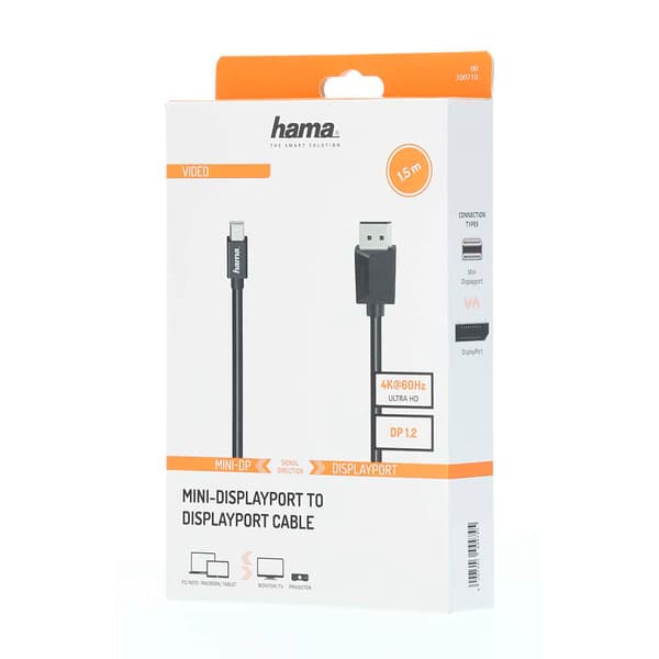 Cable Video mini-DP - DP Ultra-HD 4K 1.5m