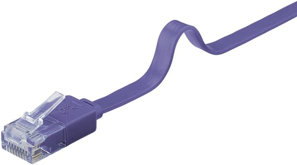 CAT 6 flat patchkabel, U/UTP, fiolett