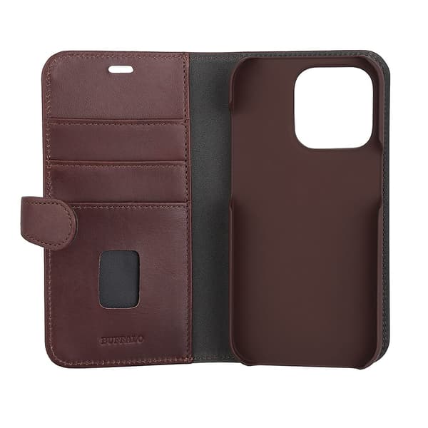 Lommebokdeksel iPhone 14 Pro Brun