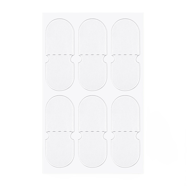 Usynlige øreklistremerker, øretape - 10 ark Matte
