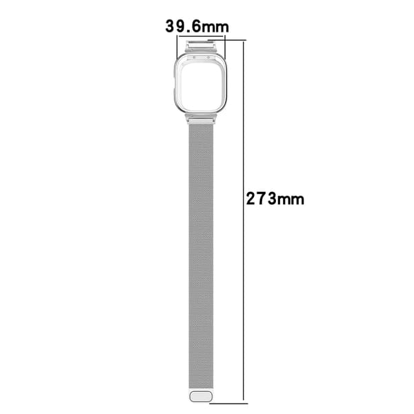 Metallrammeveske med integrert stropp for Redmi Watch 4 Silver