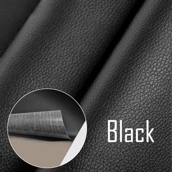 Selvklæbende reparationsplaster kunstlæder Black 20x10 cm