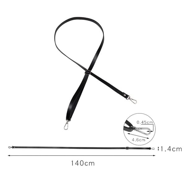 Utskifting av håndveske skulderstropp Black