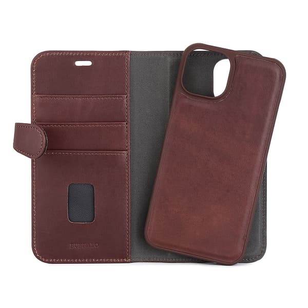 Lommebokdeksel  Brun  iPhone 13/14/15