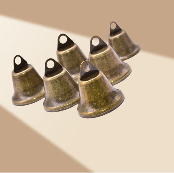 10-pak antikke bronzeklokker mod tab 22 mm