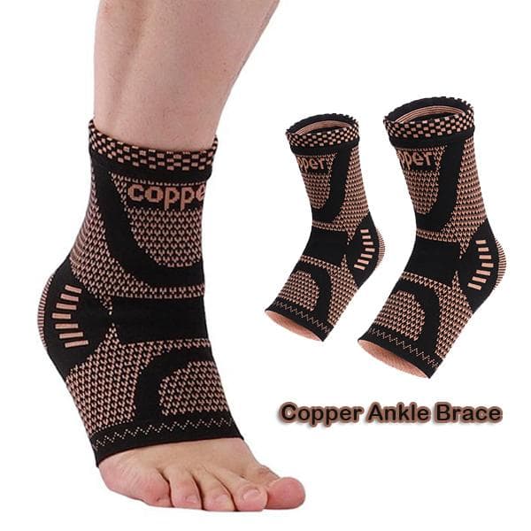 Kobber kompressionsstrømper 1 par Black S