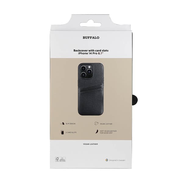 Mobildeksel PU Svart - iPhone 14 Pro