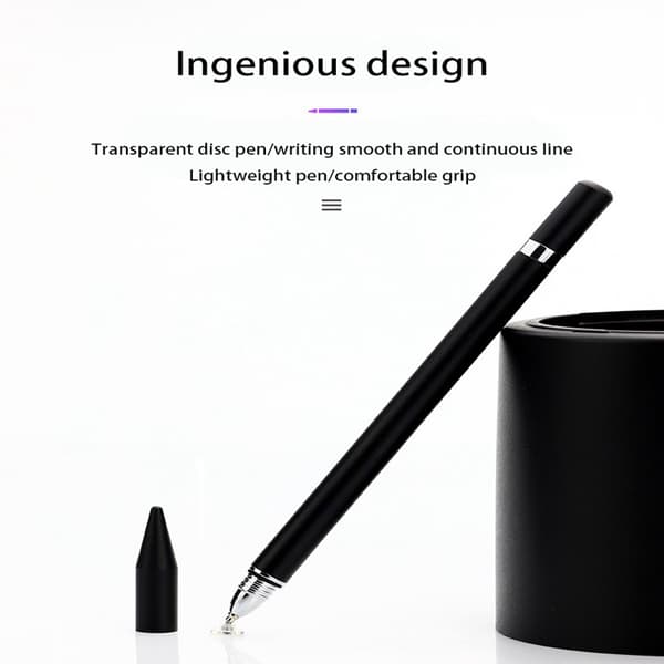 2 i 1 Stylus pen med skrivefunktion sort