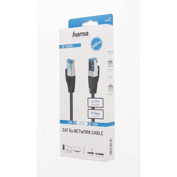 Cable Network CAT6a S/FTP 0.25m Black