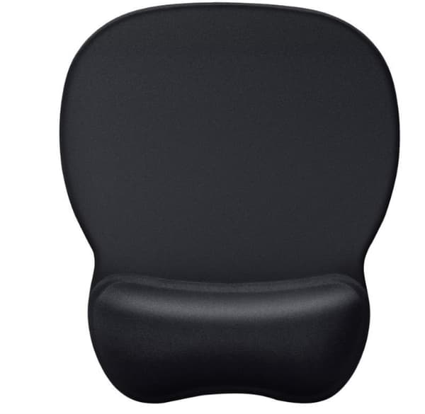 Musemåtte med ergonomisk håndledsstøtte for behagelig skrivning Black