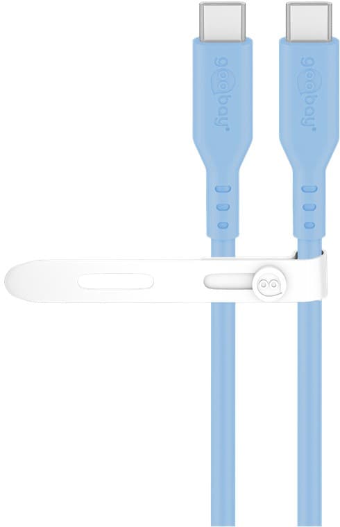 USB-C™-silikonikaapeli, 1,5 m, sininen