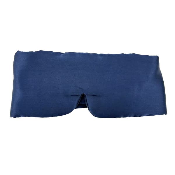 Justerbar Dubbelsidig Sovmask i Siden NavyBlue