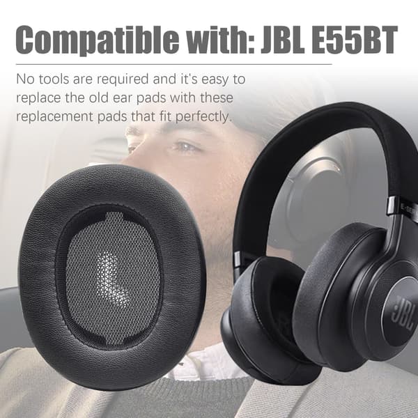 Öronkuddar för JBL E55BT 1 par Svart