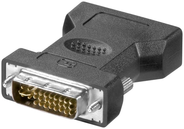 Analog DVI-I/VGA-adapter, Guldpläterad