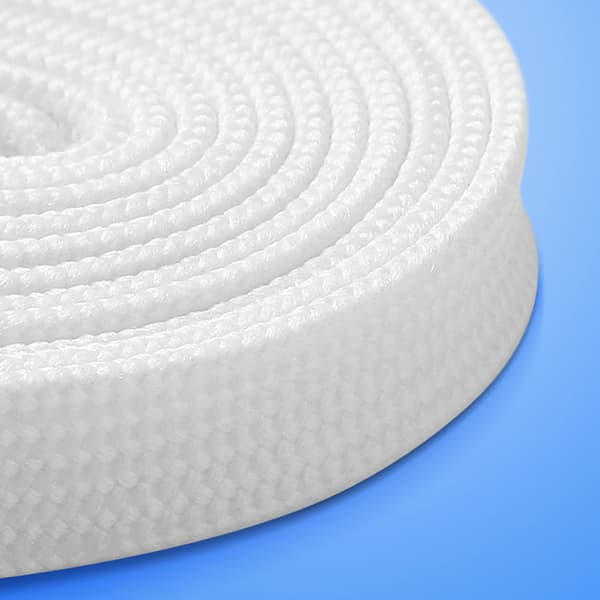 Flate skolisser i polyester, 4 par White S