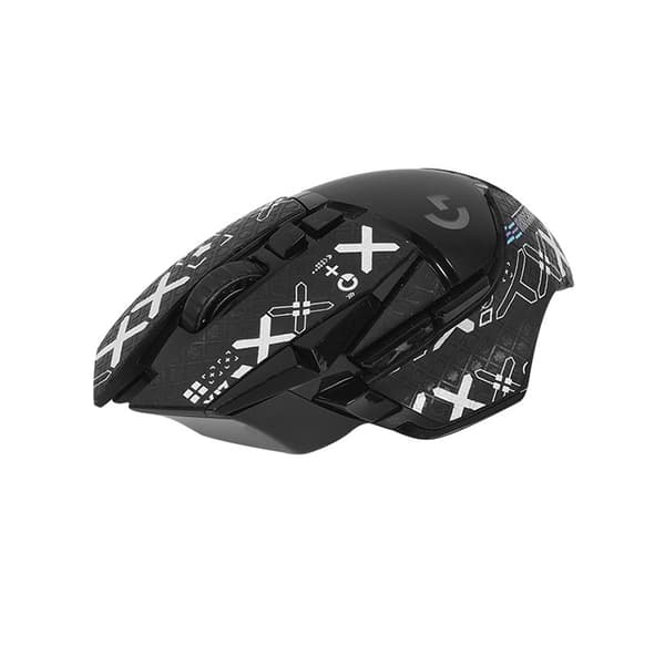 Forbedrede Grip Mouse Stickers til Logitech G502 - Sort Print