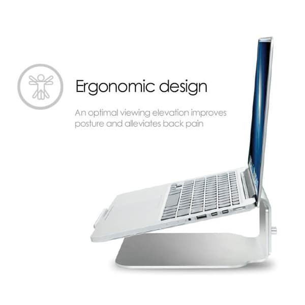 Laptop Stander Riser Elevator Justerbar Universal Sølv
