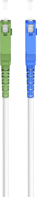Fiberoptisk kabel (FTTH), Singlemode (OS2) White, vit (Simplex), 1 m