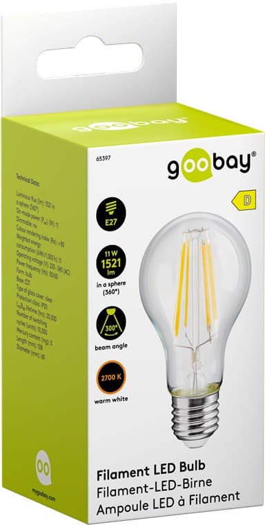 LED-lamppu hehkulangalla, 11 W