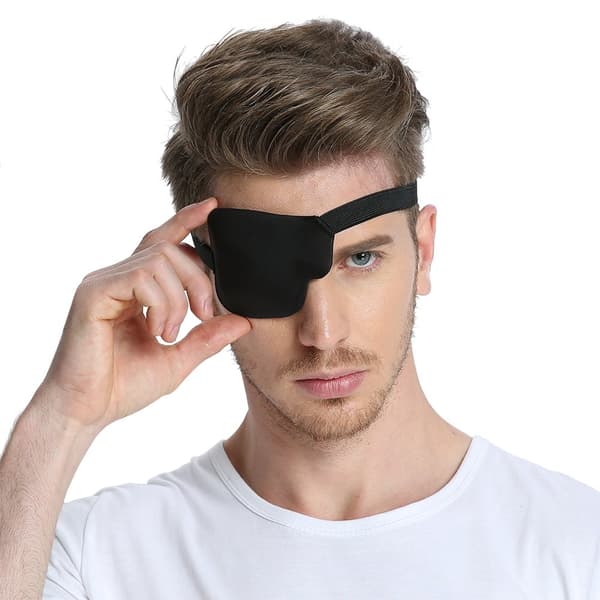 3D ögonmask för höger öga med justerbart spänne Black