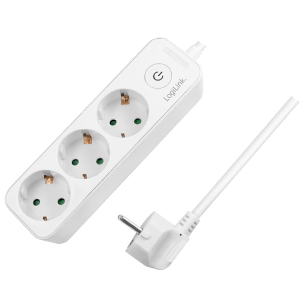 Grenstik 3-vejs med afbryder 1,5 m Hvid