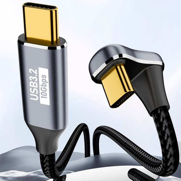 Full-Function GEN2 U-formet USB-C til USB-C datakabel 10Gbps, 100W PD, 4K@60Hz, aluminiumlegering og nylon, 0.5/1/1.5/2m 1 m