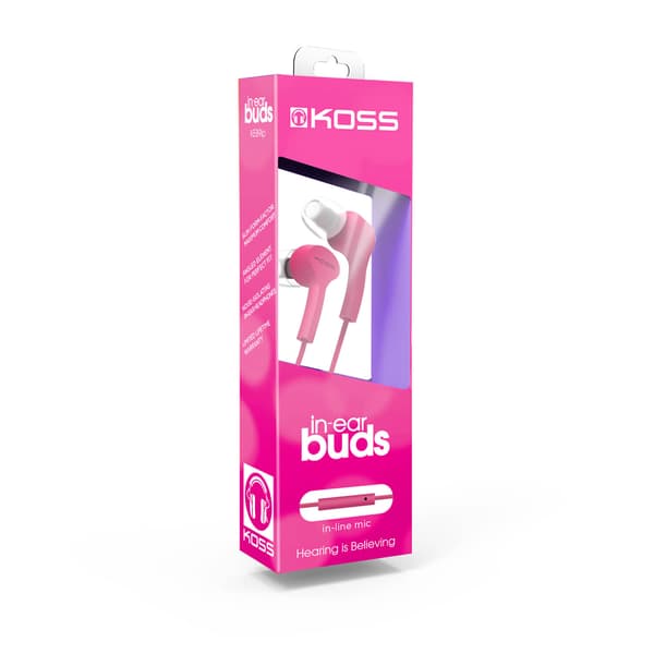 KOSS Øreplugger KEB9iP Rosa In-Ear med one touch mic