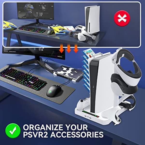 PS VR2 & PS5 laddstation kylställ White