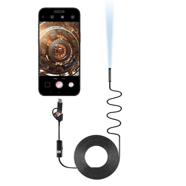 Inspeksjonskamera med USB/USB-C Black