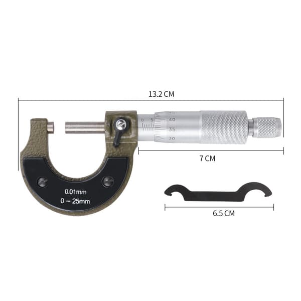 Högprecisions-yttermikrometer 0-25 mm