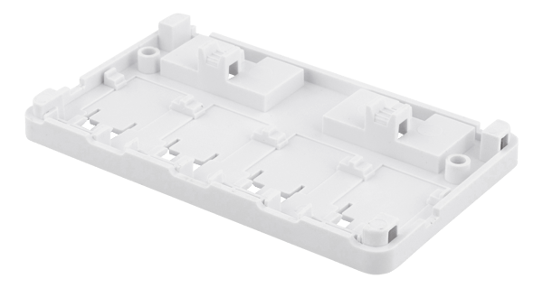 Surface mount box for Keystone, 4 ports, white