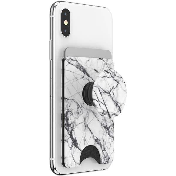 Wallet Dove White Marble Avtagbar Lommebok PopWallet+