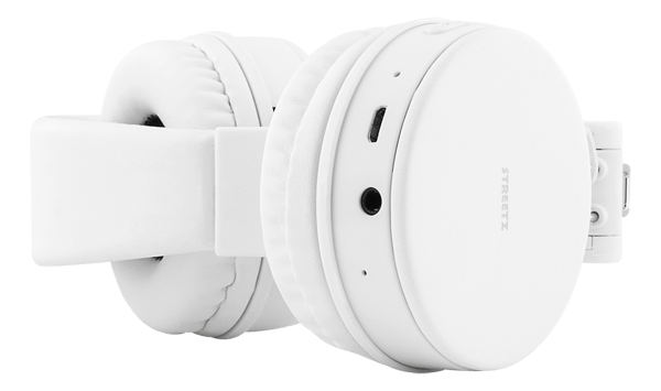 BT200 Foldable on-ear BT headset, 3.5 mm, white