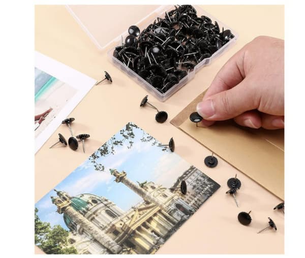 100 st Växel häftstift - Säkra & Stilfulla Black