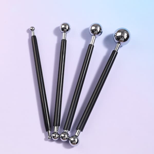 Sort Kugle Stylus Sæt - 4 Rustfrit Stål Ler Skulptur Værktøjer til Præcis Modellering