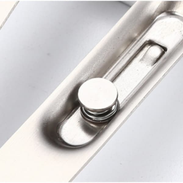 Diskret dørlås i rustfritt stål, 18 mm bred 4-inch