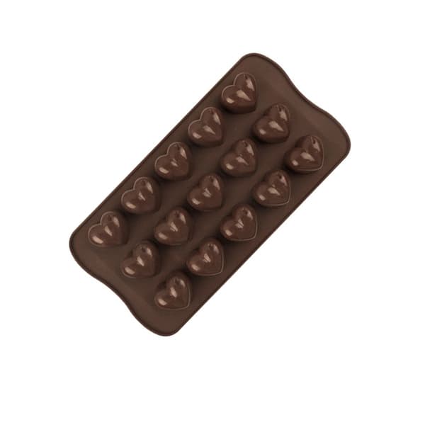 2-delt silikone hjerteformet chokoladebageform - perfekt til gør-det-selv godbidder