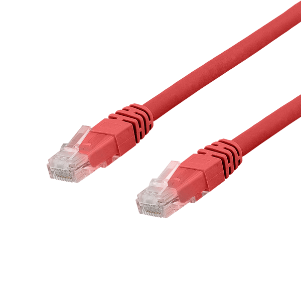U/UTP Cat6a patch cable, LSZH, 7m, red